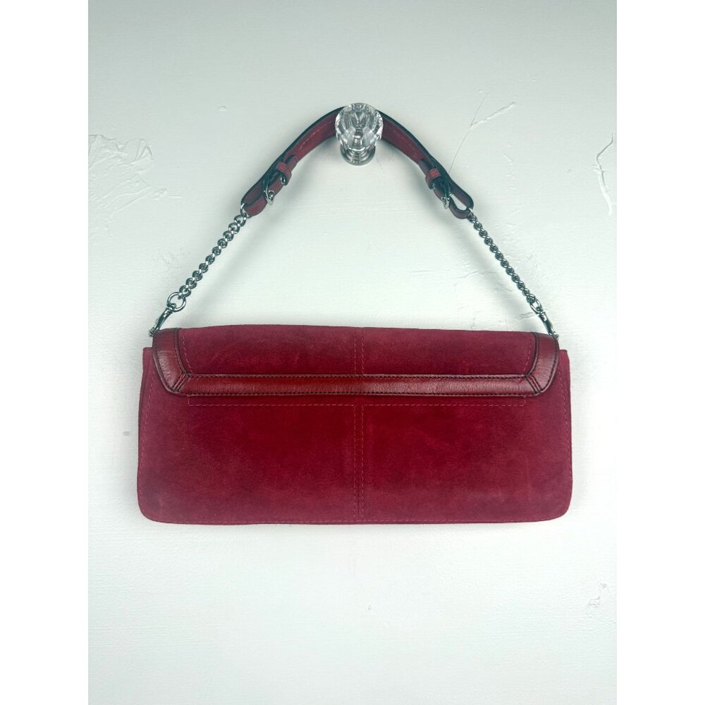 Vintage Coach Red Suede Leather Legacy Convertible Clutch Shoulder Bag 9733 - Picture 2 of 12